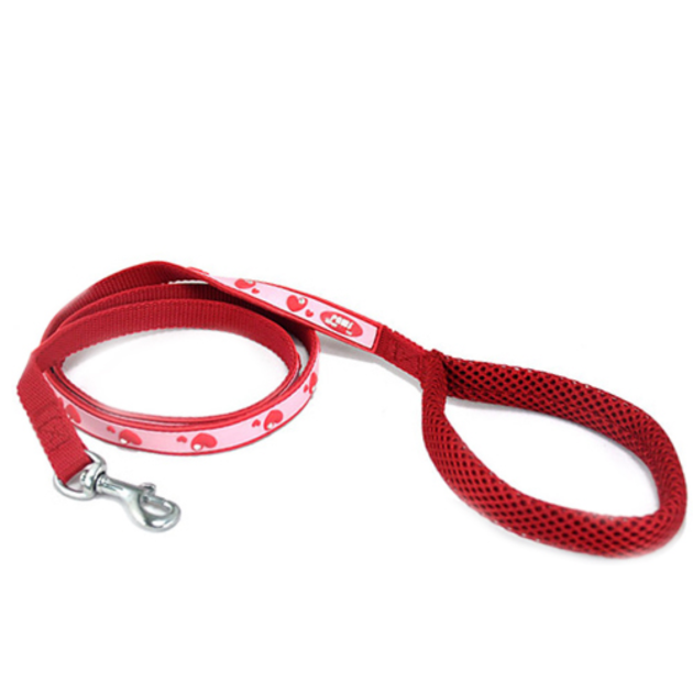 立體圖案寵物牽繩-心鑽(紅色)