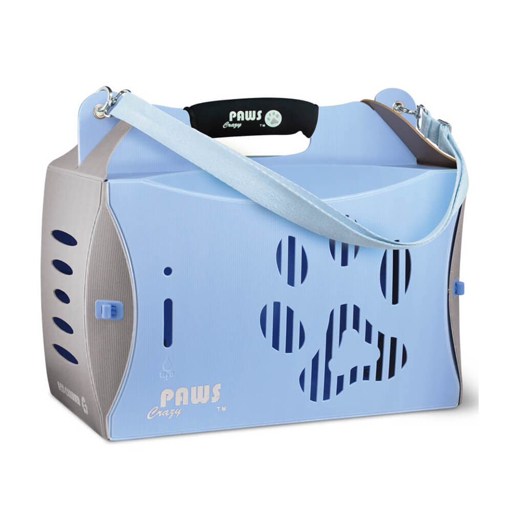 V2 伊西歐寵物摺疊箱-粉藍